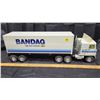 Image 1 : 22" Long Bandag Semi Truck and Trailer All Metal