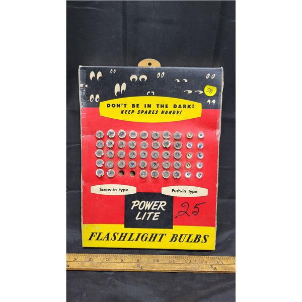 Standing Display Flash Light Bulbs 1950s