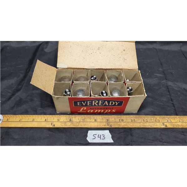 N.O.S. Full Box Ever Ready Lamp Bulbs (10) 6-8 Volts
