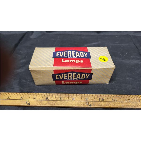N.O.S. Full Box Ever Ready Lamp Bulbs (10) 6-8 Volts