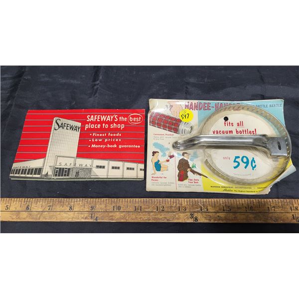 NOS Thermos Handle and Package of 7 Various Sewing Needles