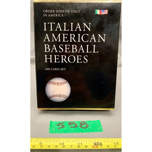 Italian American baseball heroes cards- NIB- sealed very rare