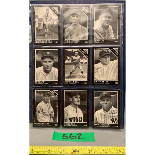 The sporting news Conlon collection of 9 baseball cards