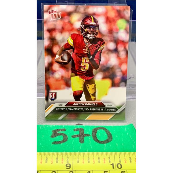 Jayden Daniels topps now rookie card