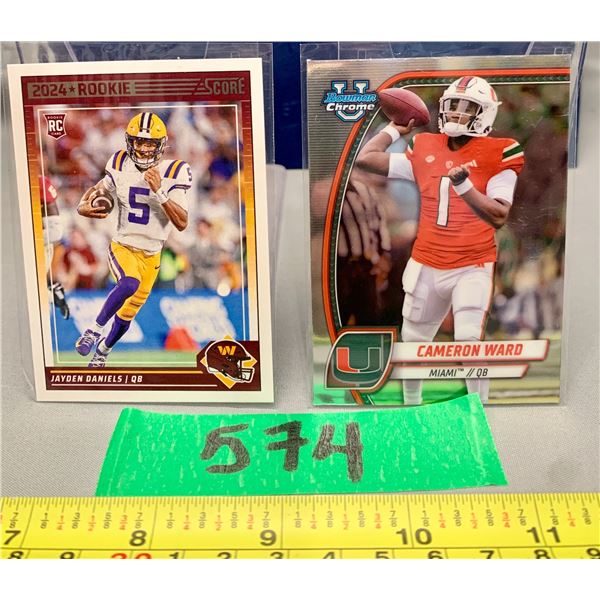 2 NFL football rookie cards