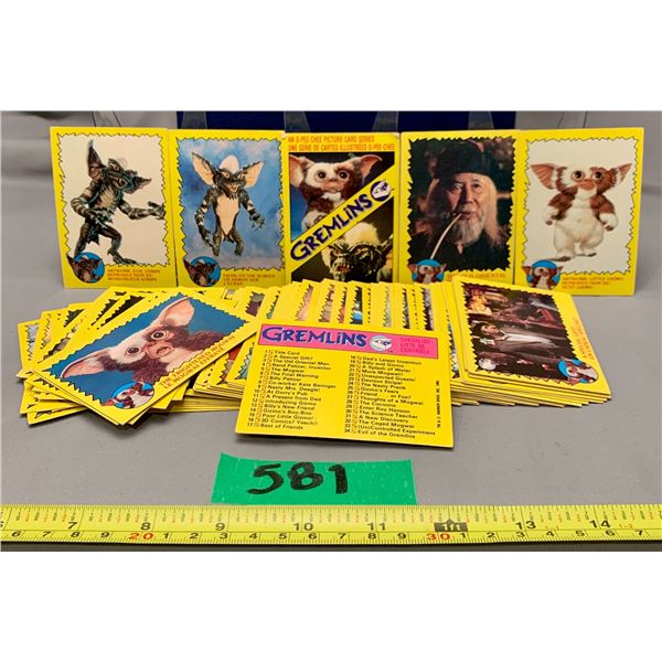 Very rare 1984 Gremlins warner brother movie cards- almost complete