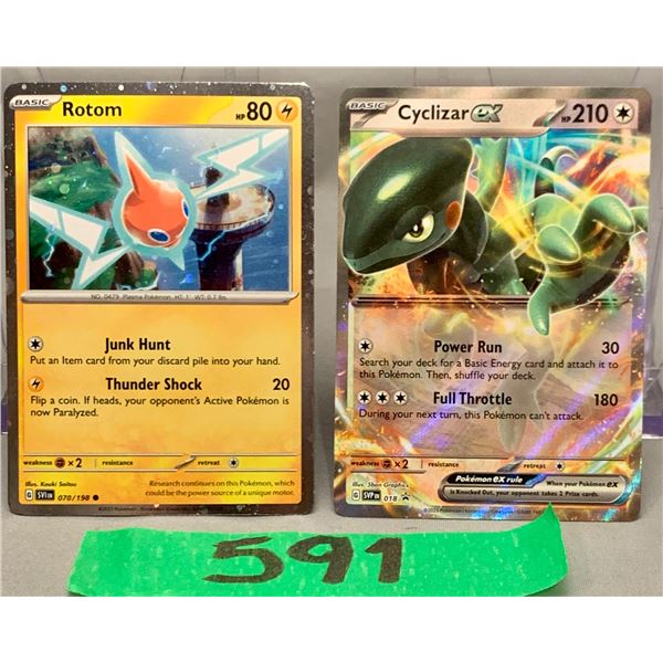 Pokemon cyclizar 2 card promo set- holo cards- authentic