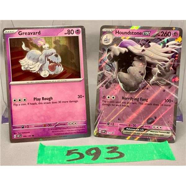 Pokemon Houndstone 2 card holo set- promo- authentic