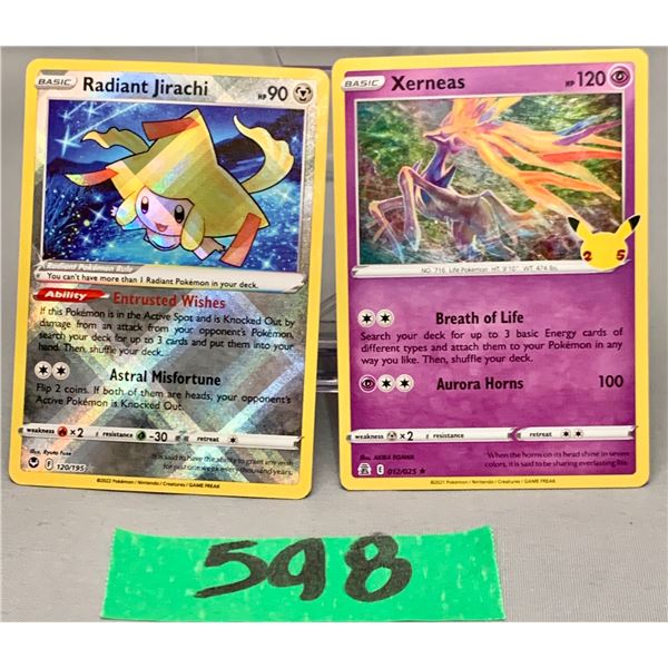 Pokemon Radiant Jirachi and xerneas holo cards- authentic