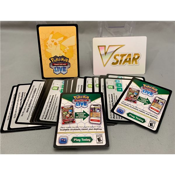 Approx 30 pokemon live unclaimed codes