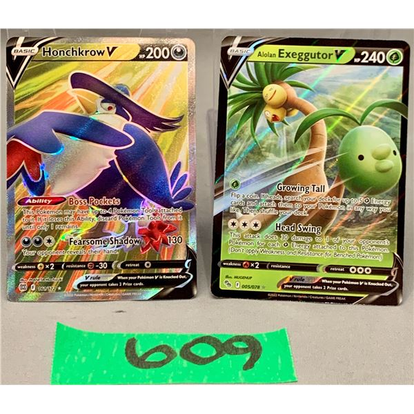 Pokemon cards- honchkrow and exeggutor holo cards- rare