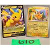 Image 1 : Pokemon cards- Pikachu full art holo promo and pikachu holo- mint- authentic