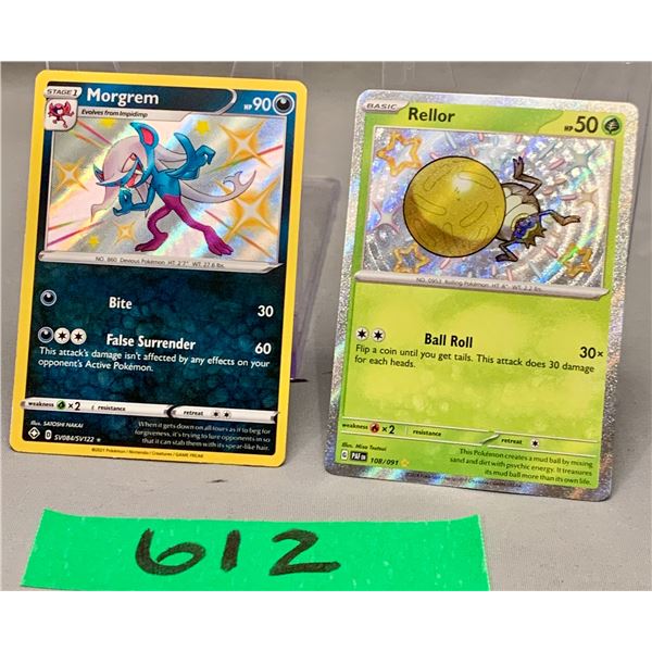 Pokemon cards- Morgrem and rellor holos- rare- authentic