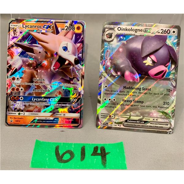 Pokemon cards- Lycanroc gx holo and oinkologne holo full art- rare- authentic