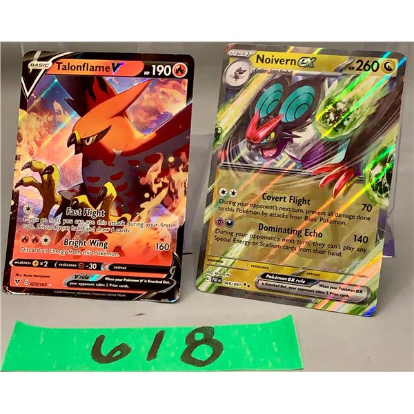 Pokemon cards- Talonplane v holo full art and noivern ex comos holo- rare- authentic