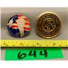 Image 1 : 2 novelty coins- trump and crowd funding