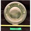 Image 2 : Vintage Uranium glass 8.75" floral wheel dinner plate- unsure of year