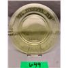 Image 3 : Vintage Uranium glass 8.75" floral wheel dinner plate- unsure of year