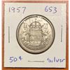 Image 1 : 1957 Canadian Silver 50 cent coin.
