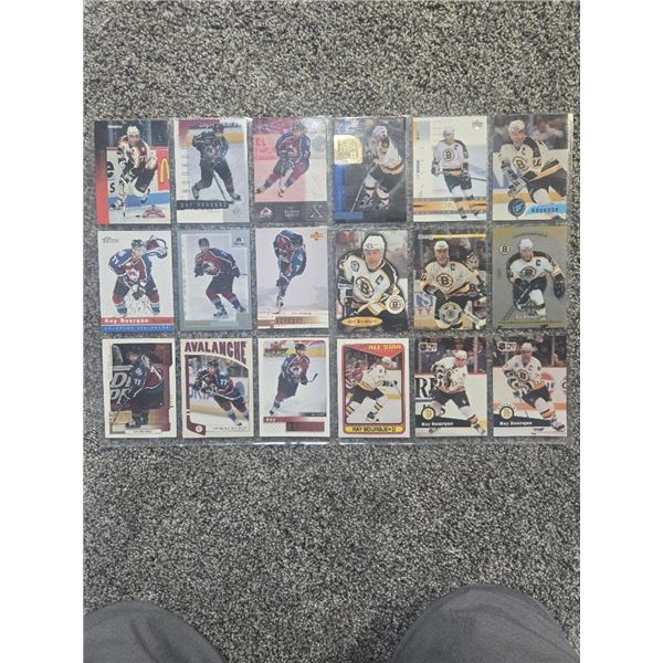 Ray Bourque Xmas Hockey Card Lot (18 cards)