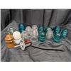 Image 1 : Lot of Clear, Blue, White CPR, and Brown Insulators (Many Chips on Multiple Insulators)