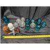 Image 3 : Lot of Clear, Blue, White CPR, and Brown Insulators (Many Chips on Multiple Insulators)