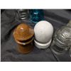 Image 5 : Lot of Clear, Blue, White CPR, and Brown Insulators (Many Chips on Multiple Insulators)