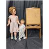 Image 1 : (2) Vintage Children's Play Dolls and Paint Stand