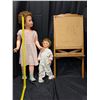 Image 2 : (2) Vintage Children's Play Dolls and Paint Stand