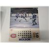 Image 1 : Vintage French Montreal Canadians Team Calendar (Hockey and Baseball Sponsored by Molson) Year 1982