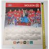 Image 2 : Vintage French Montreal Canadians Team Calendar (Hockey and Baseball Sponsored by Molson) Year 1985