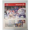 Image 5 : Vintage French Montreal Canadians Team Calendar (Hockey and Baseball Sponsored by Molson) Year 1985