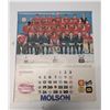 Image 1 : Vintage French Montreal Canadians Team Calendar (Hockey and Baseball Sponsored by Molson) Year 1981