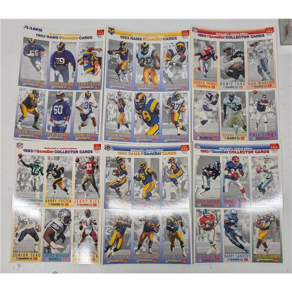 Lot of Vintage 1993 Game Day McDonalds Cards Limited Edition