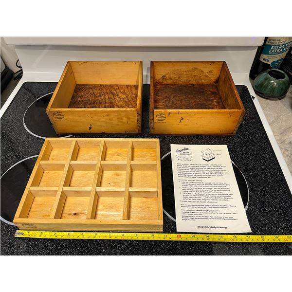 Peter Pan Wood Cake Pans (2 - 8 x 8 x 3 in. Wood Cake Pan/1 - 11 x 8 in. Squares Pan)