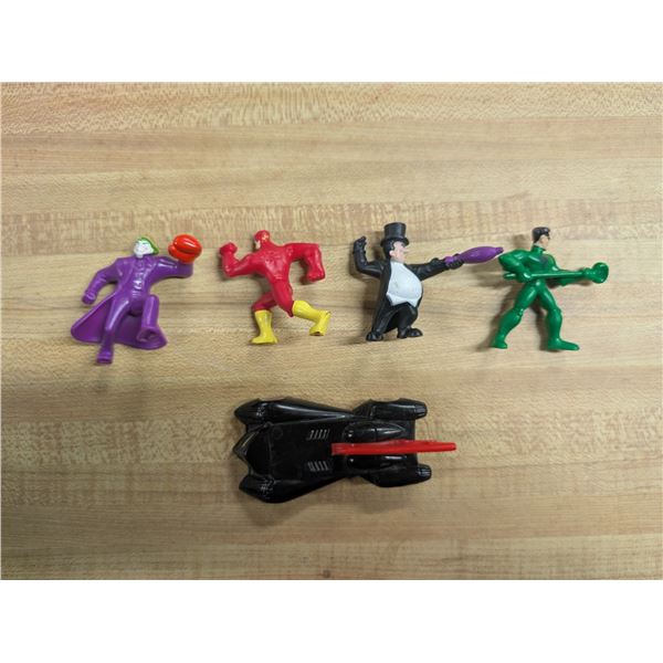 (4) Batman Brand Action Figures and Batmobile