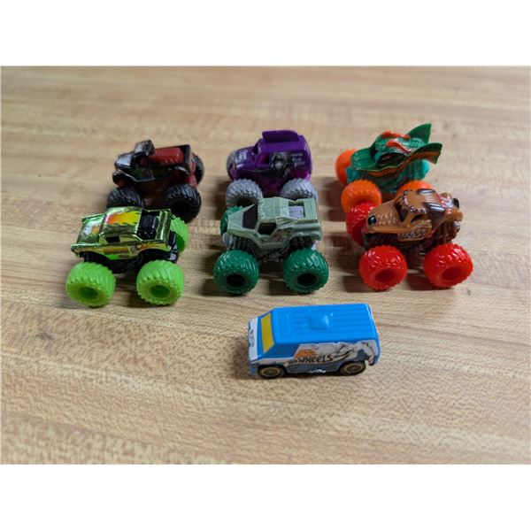 lot of Miniature Hotwheel Monster Trucks