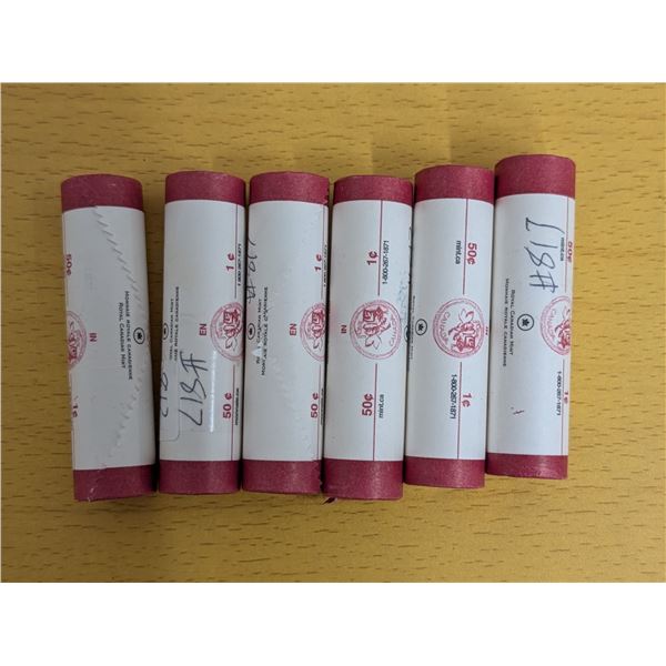 RCM Mint 1 Cent Rolls Canadian 2006 (6)