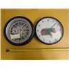 Image 2 : (2) Vintage 10 Inch Wall Clocks (tire Working) (tractor not Working)