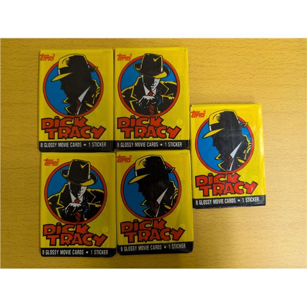 (5) Sealed Topps Dick Tracey Card Packs