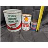 Image 2 : Texaco Air Craft Engine Oil Can (Empty) Premium Aeroshell Oil (full) and Havoline Supreme Can (Empty