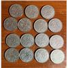 Image 1 : Lot of 15 Canadian nickels from 1930s.