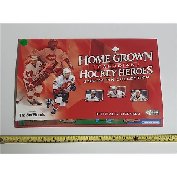 Home Grown Canadian Hockey Heroes 03/04 pin collection - full set
