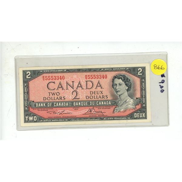 One - 1954 Issue Two Dollar Bill