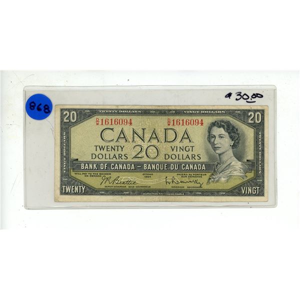 One - 1954 Issue Twenty Dollar Bill