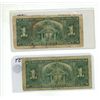 Image 2 : Two - 1937 Issue One Dollar Bill