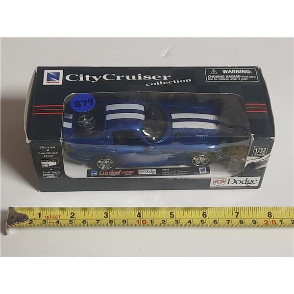 One - City Cruiser Dodge Viper 1/32 Scale (Approx. 5.5" x 3")
