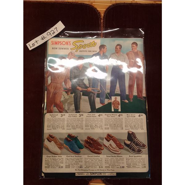 Lot # 927 Vintage Simpson's Mid-Summer Sale Catalog – August 1941! Fresh WWII-era fashion s