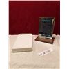Image 1 : Lot # 939 Nurse's Prayer Beveled Glass Plaque with Wood Stand – 4" x 6" (10cm x 15cm) Beaut