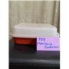 Image 1 : Vintage/Retro Tupperware Marinating container 12” X 10”.  Paprika base and sheer l